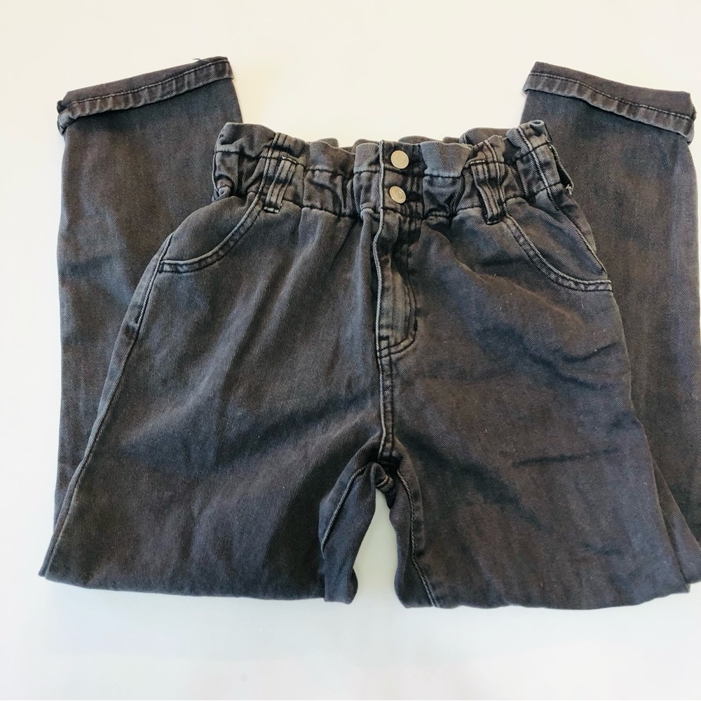 PacSun Grey Mom Jean Paper Bag Waist - Women's 25